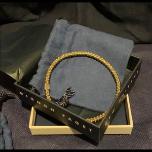 Mignon Faget Green Gold Large Bracelet